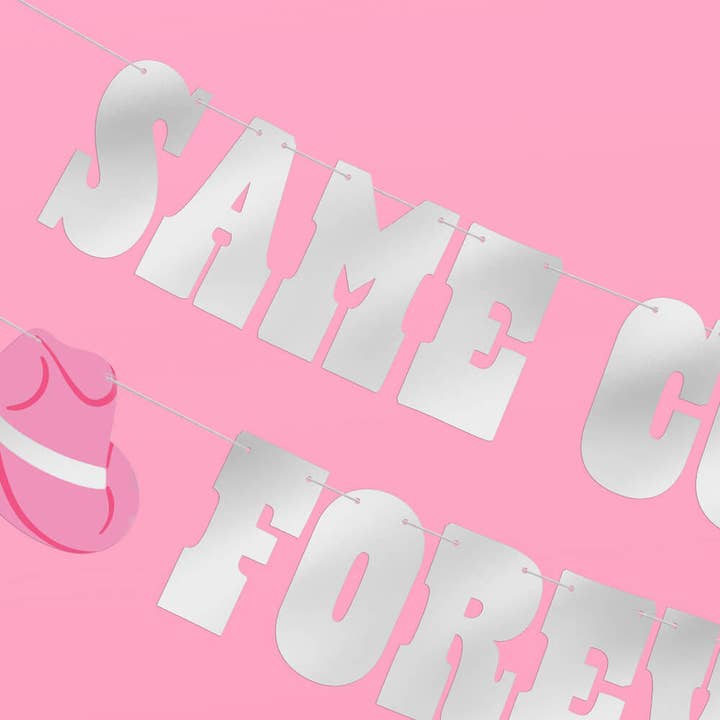 xo, Fetti - Wholesale Party Sign/Banner - Same Cowboy Forever Bachelorette Banner, Rodeo Bridal Shower