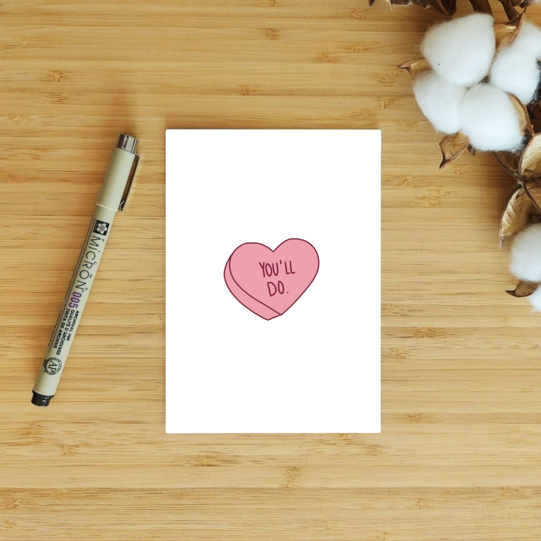 Studio Mo - Venta al por mayor Tarjetas de San Valentín - Divertida tarjeta de felicitación de amor para el día de San Valentín con corazón de caramelo1