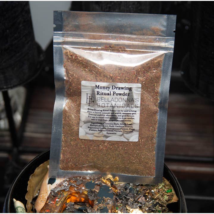 Belladonnas Botanicals - Wholesale Meditation Supplies - Money Drawing Ritual Powder