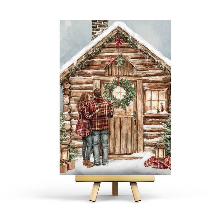 Winter Cabin - Postcard for wholesale by Penpaling Paula