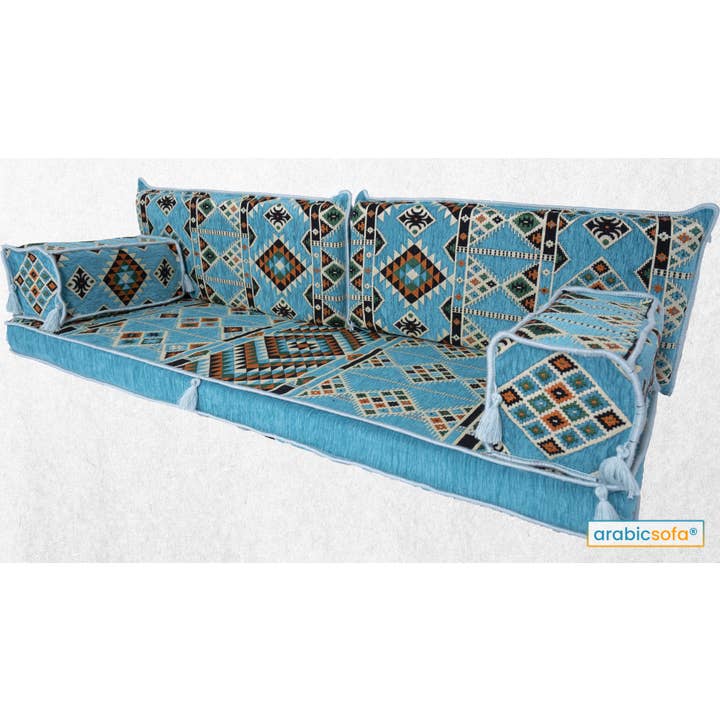 Conjunto Sofá Individual Turquesa Árabe, Sofás Turquesa por atacado de Arabic Sofa
