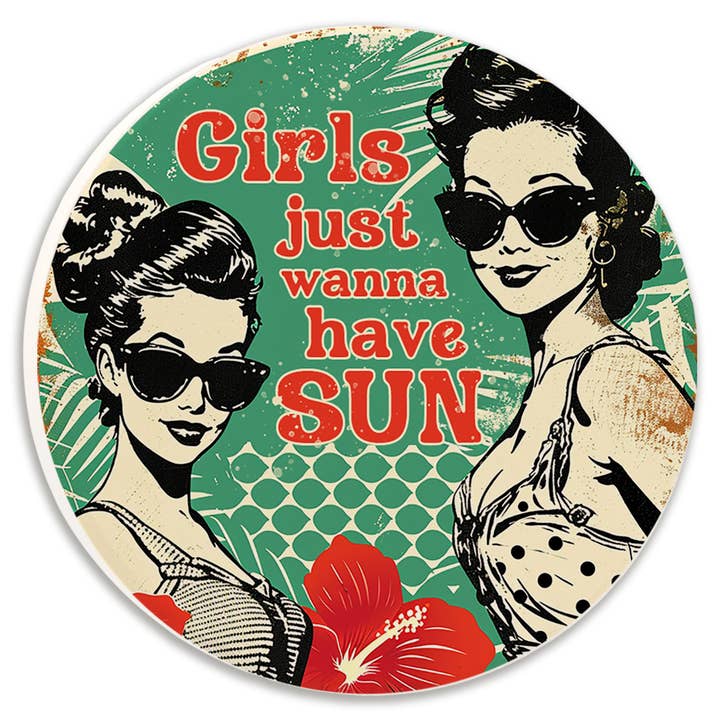 Car Coaster Give Me Wine And Tell Me I'm Pretty for wholesale by Tipsy Coasters & Gifts