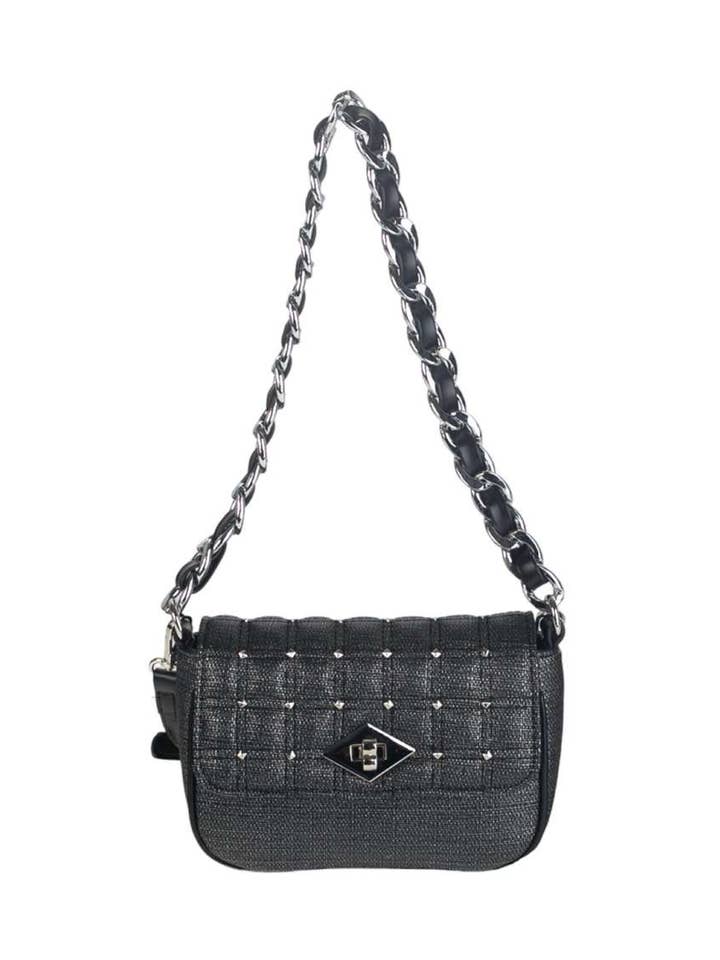 BANDOLIER NAIL COCKTAIL BLACK FAUX LEATHER for wholesale by Volum Bags