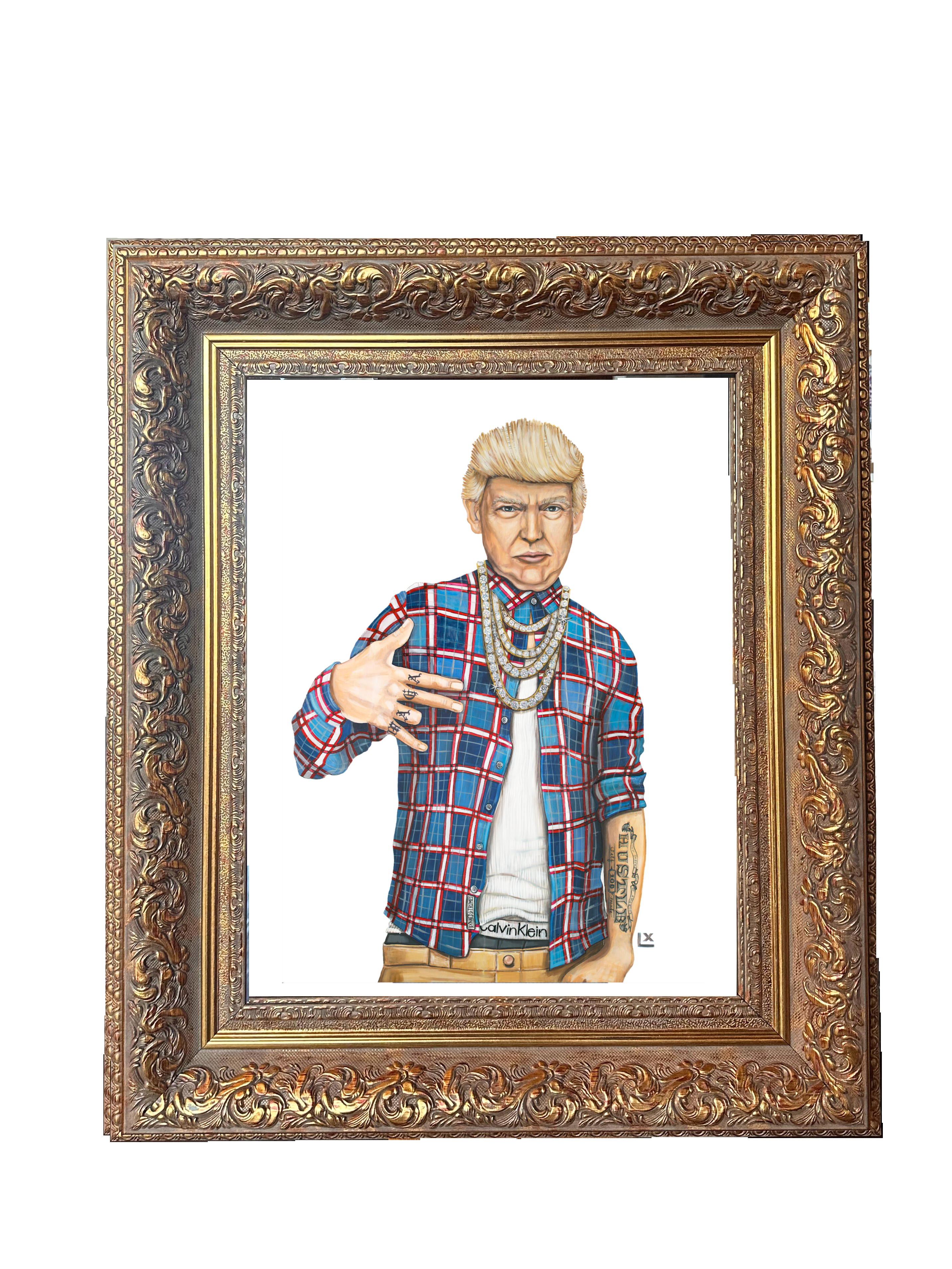 LX Artworks – Impressão artística por atacado – Make America Gangster (Trump) Impressão em tela1