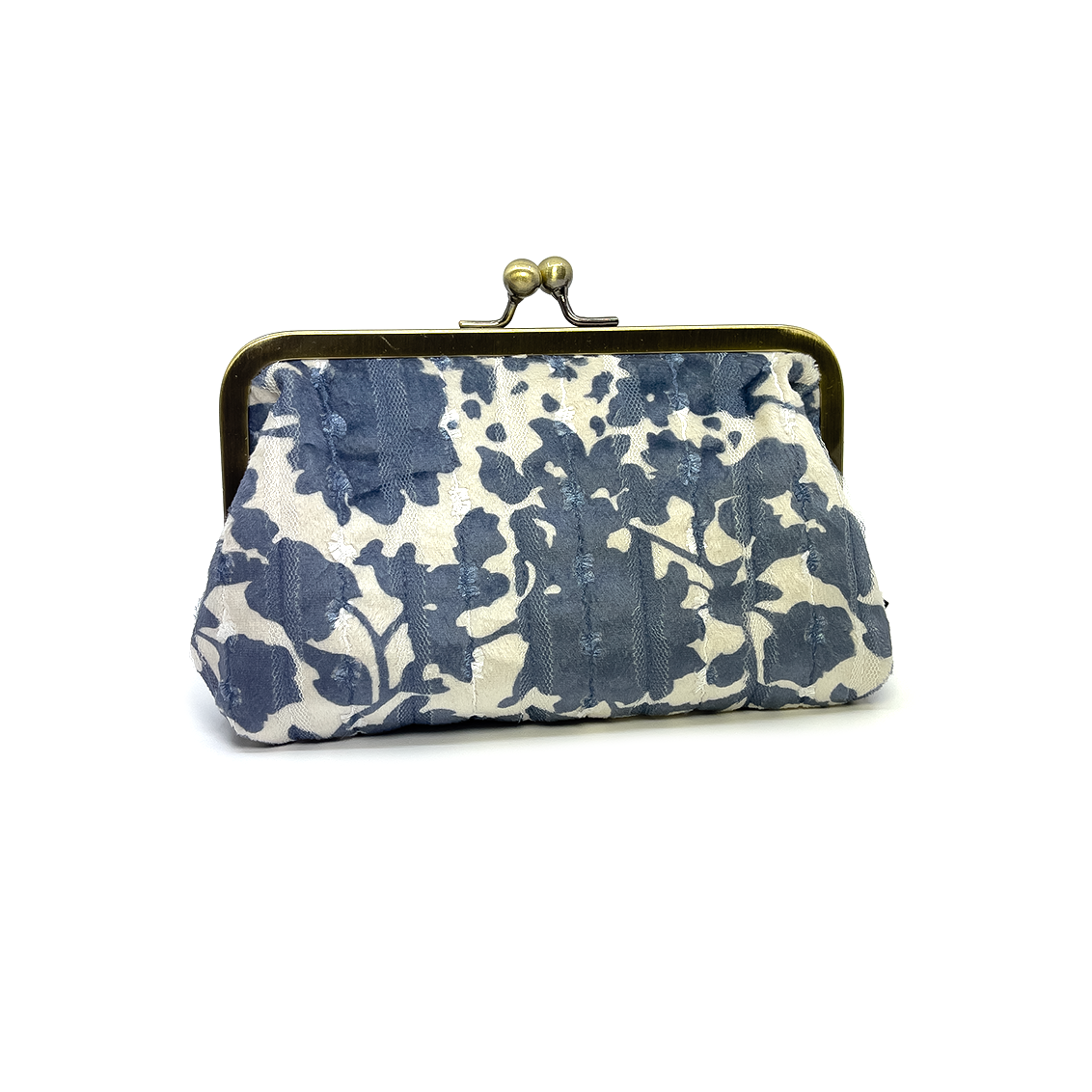 PIPOL - Wholesale Makeup/Cosmetic Bag - FLORES METAL FRAME BLUE0