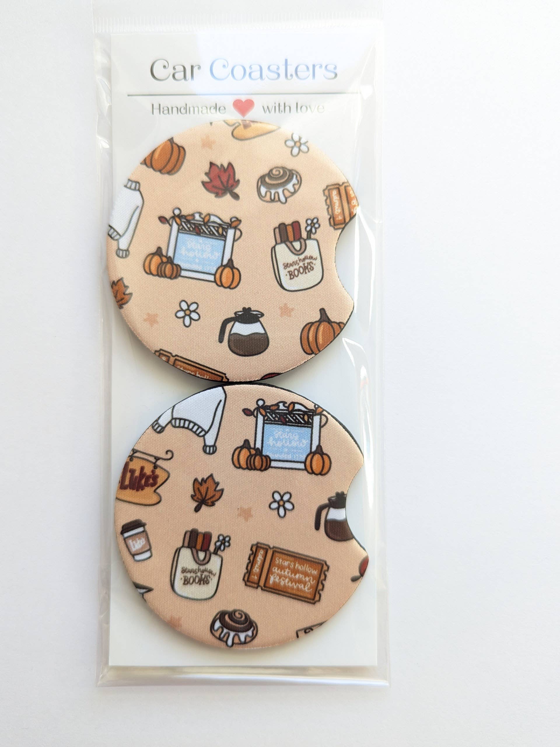 Sweet Bean Candle Collective - Wholesale Car Coaster - Women's - Gilmore Girls Inspired Autumn Fall Car Coasters 2