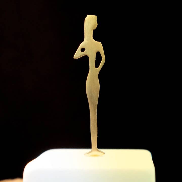 Birthing Goddess Aphrodite Statue,Woman Figure Minimal Gold for wholesale by Mother Nature Jewelry