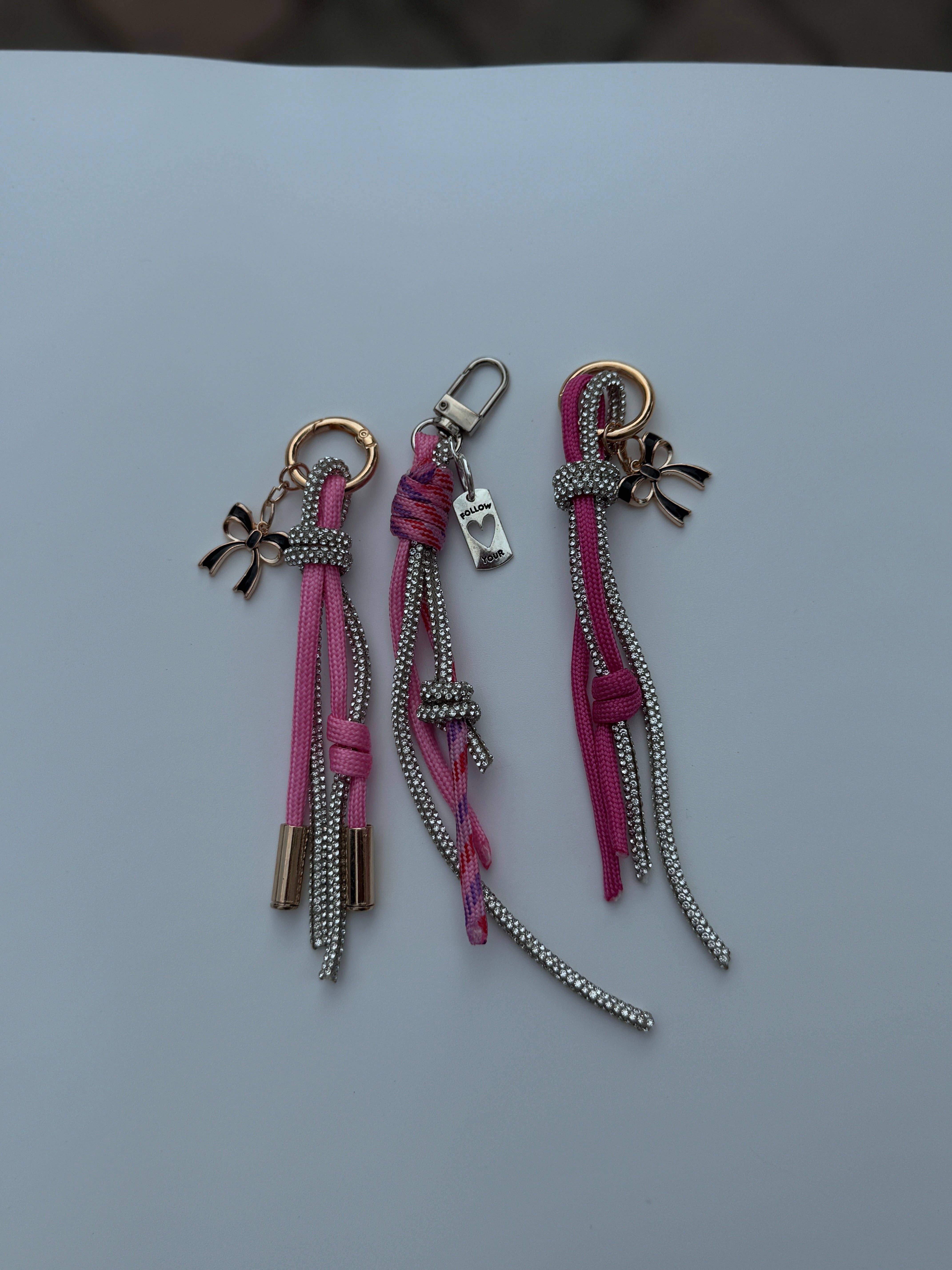 AL Designworks - Wholesale Keychain - Women's - Rope & Rhinestone Bag Charm7