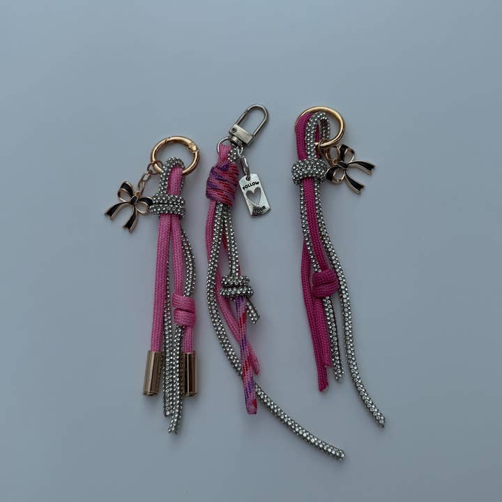 AL Designworks - Wholesale Keychain - Women's - Rope & Rhinestone Bag Charm7