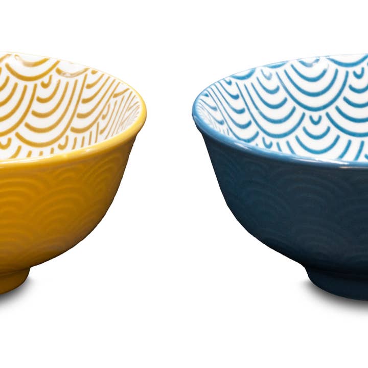 Mini-bols gaufrés KITCHEN BASICS de 11,8 cm/4,5 pouces, assortis pour la vente par Port-Style Enterprises Inc.