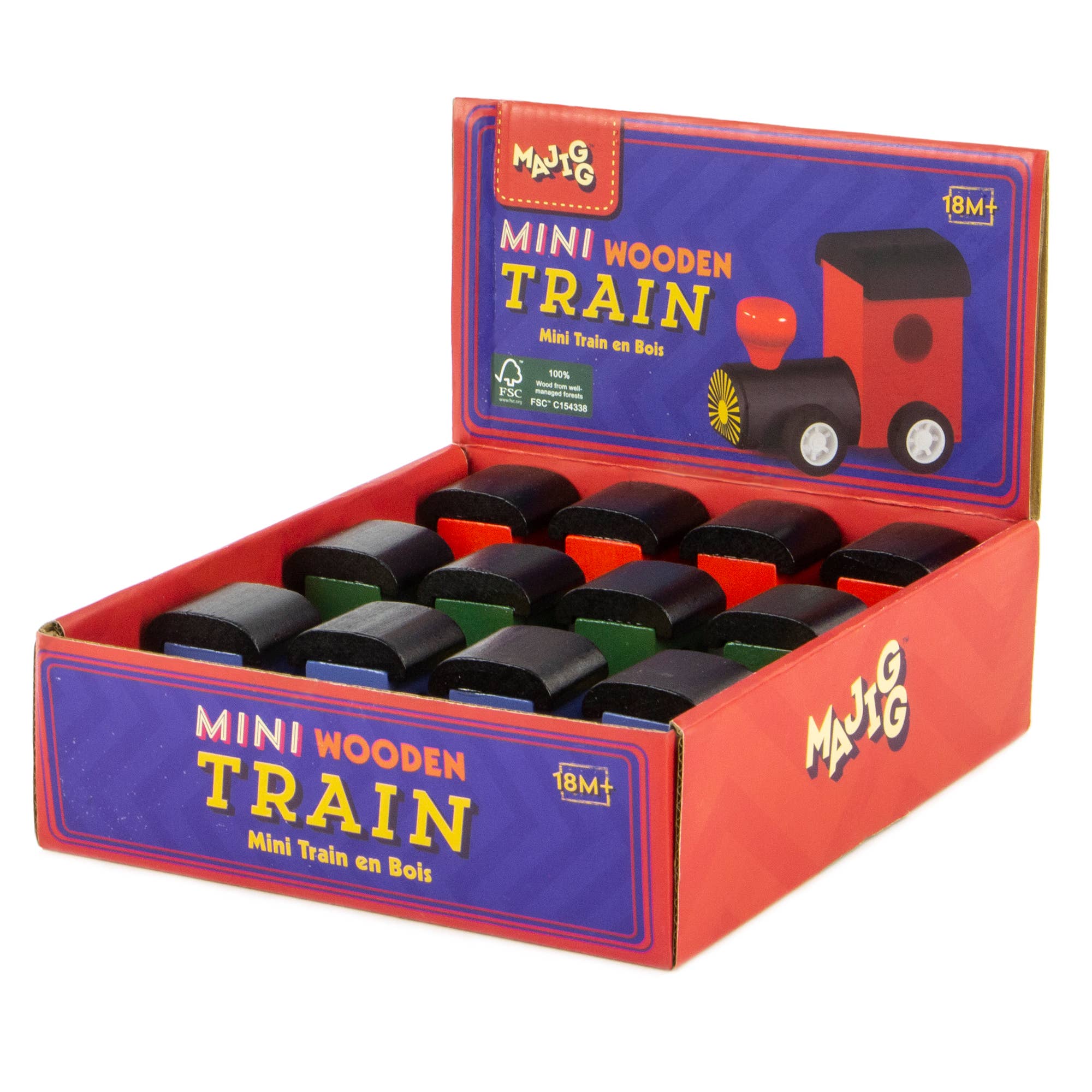 Keycraft - Vente Jouet en bois – enfant - Majigg Jouet Train à Vapeur en Bois Miniature1