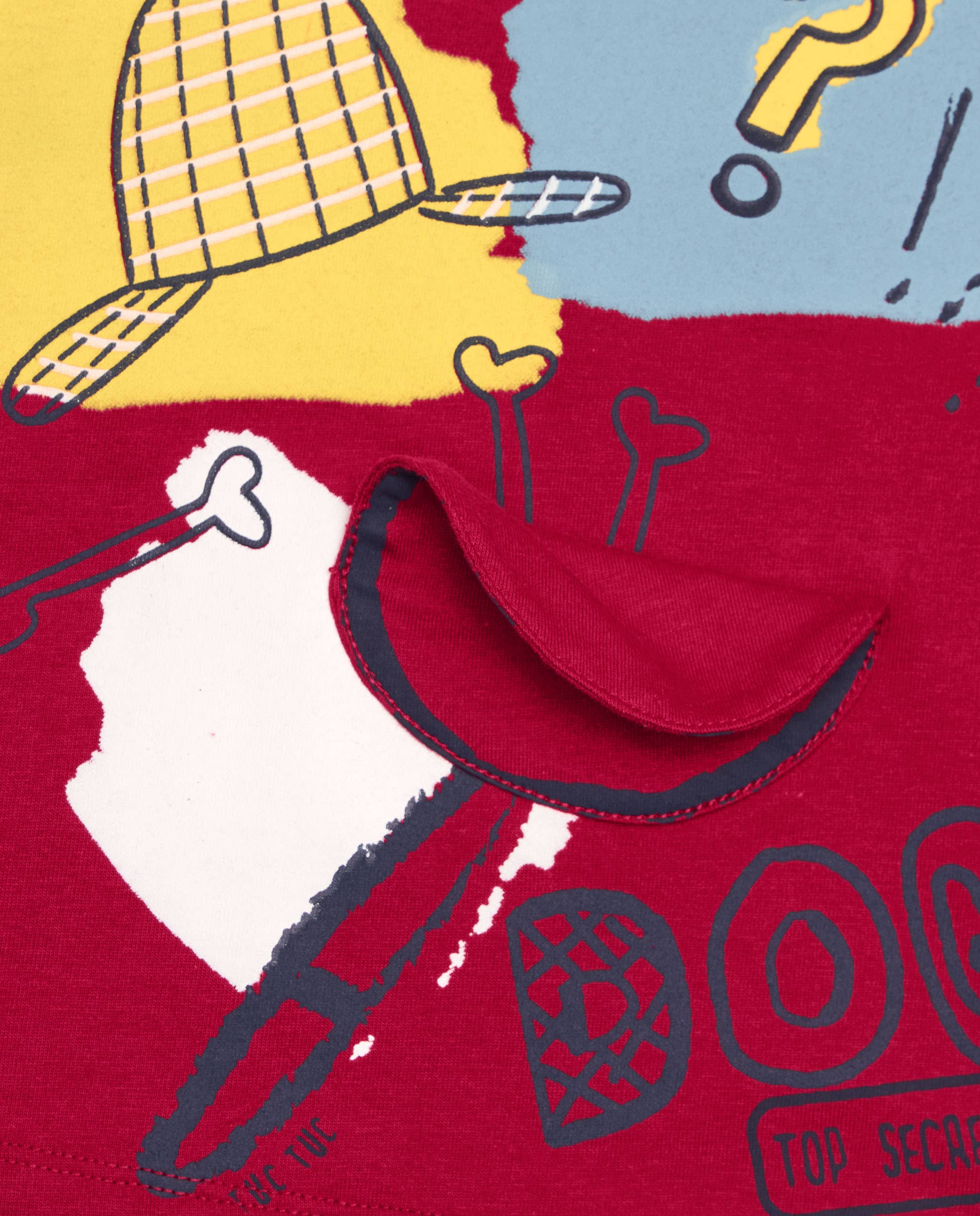 tuc tuc - Wholesale T-Shirt - Kids - Red detective print t-shirt for boys2