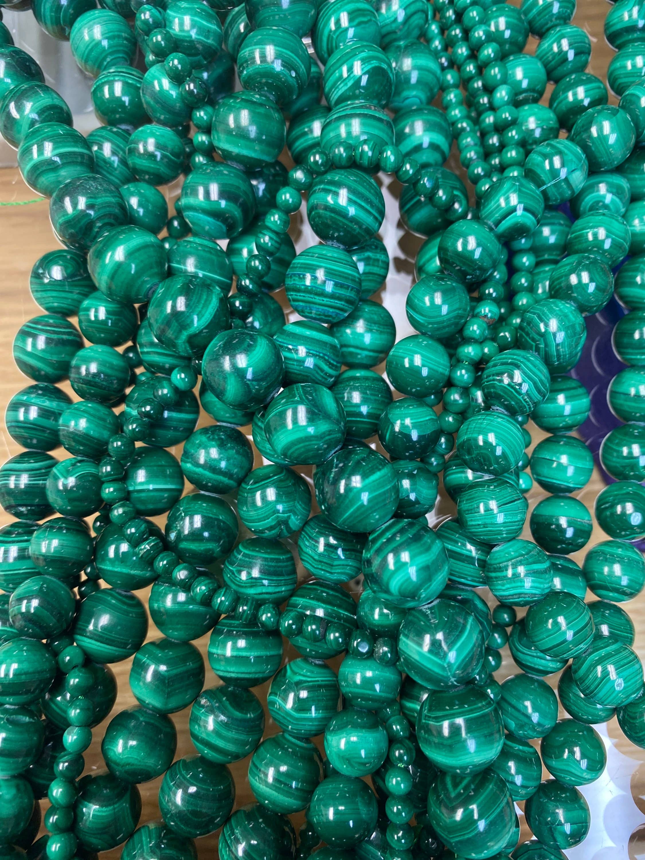 The Bead Bazaar - Wholesale Beads - Natural Real Malachite Beads, Genuine Malachite Beads, Emera4