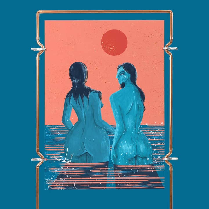 Zonsondergang bij Lake voor wholesale door Iza Bułeczka