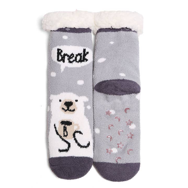 ASSORTED COLORS Luxury Soft Animal Theme Mini Crew Winter Socks for wholesale on Faire2