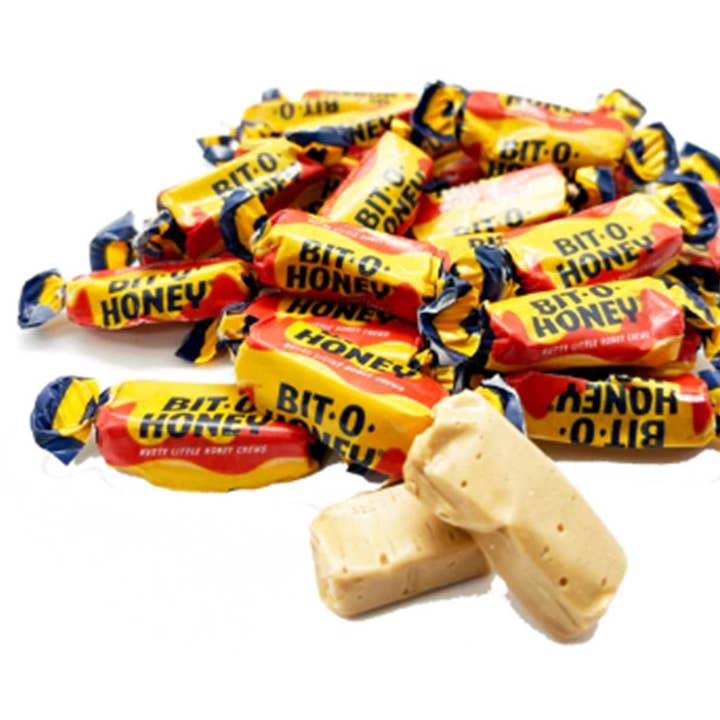 O'Shea's Candies Sweet Shop - Wholesale Taffy - Nostalgic 1924 Original Bit O Honey 🍯 🐝 1/2# Flaire Bag