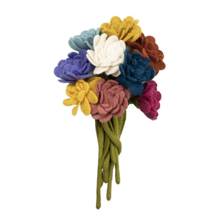 Felt Zinnia for wholesale by Global Goods Partners