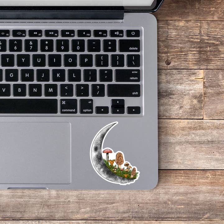 Pencils and Pines - Wholesale Sticker - Mushroom Moon Sticker1