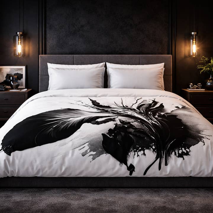 L'encre ne s'excuse pas - Housse de couette pour la vente par softcore interiors