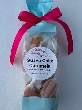 Guava Cake Caramels, 4 oz. for wholesale by Kindred Caramels