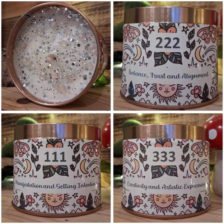 Angel Numbers Candles Angel Aura 111 222 333 444 555 666 777 for wholesale by Cosy Rosie Candles