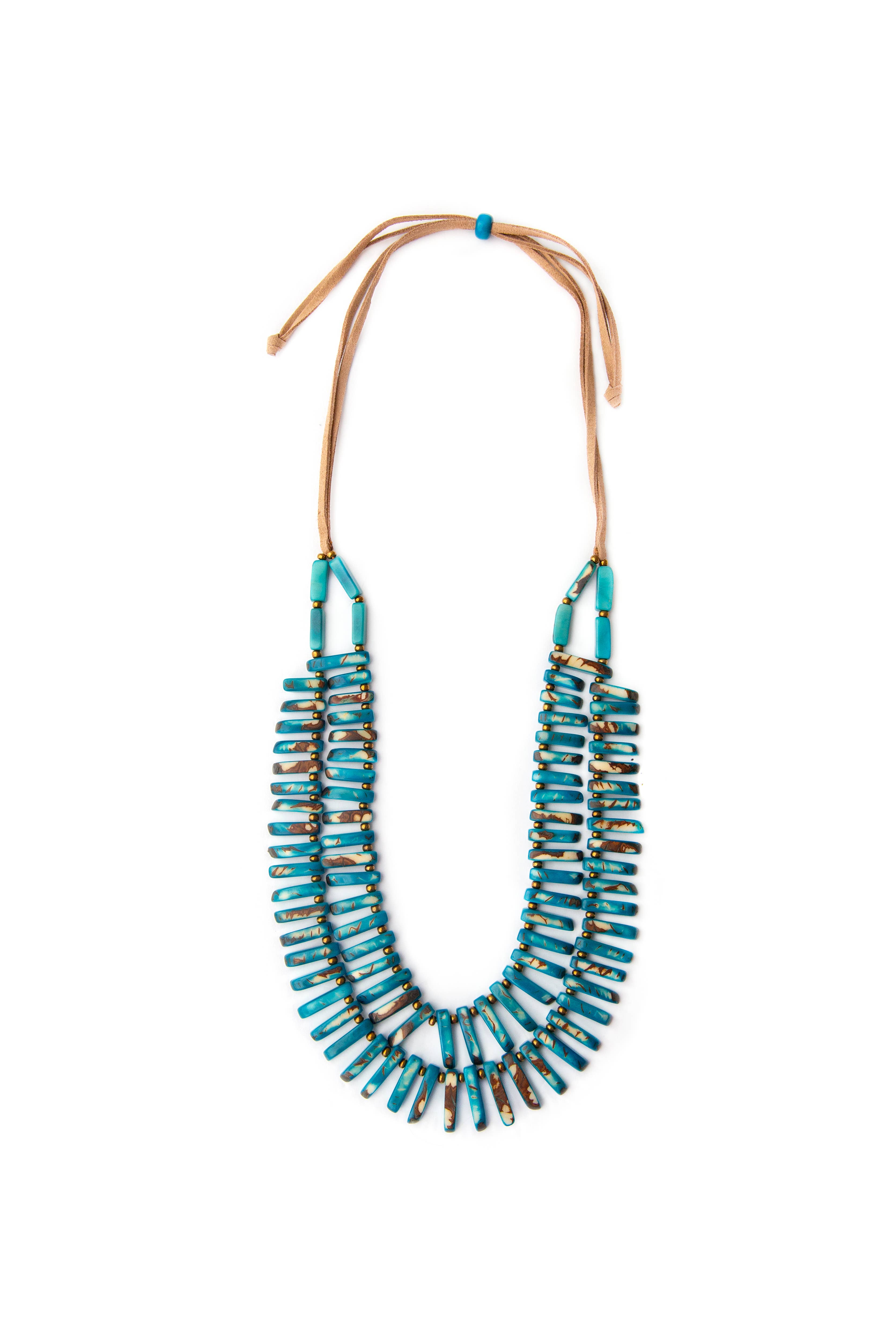 Organic Tagua Jewelry - Vente Collier de perles - Collier Hillary2