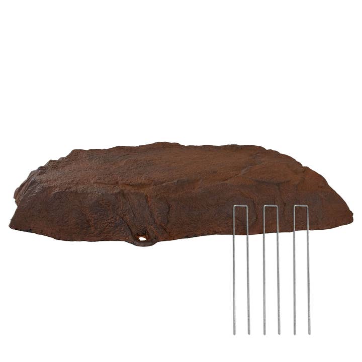 Sunnydaze Decor - Wholesale Outdoor Ornament/Decor - Flat-Profile Artificial Landscape Rock with Stakes - Brown