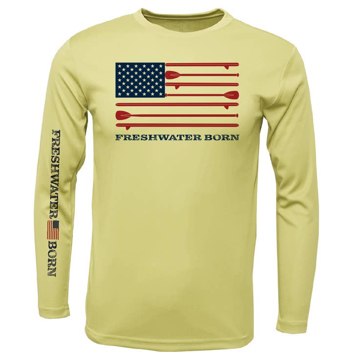 Florida Freshwater Born SUP Flag Girl's Long Sleeve UPF 50+ Dry-Fit Shirt for wholesale by Saltwater Born