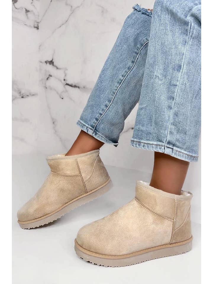 No Doubt Shoes - Wholesale Booties - Women's - ULTRA MINI LOW PLATFORM FAUX SUEDE ANKLE BOOTS19