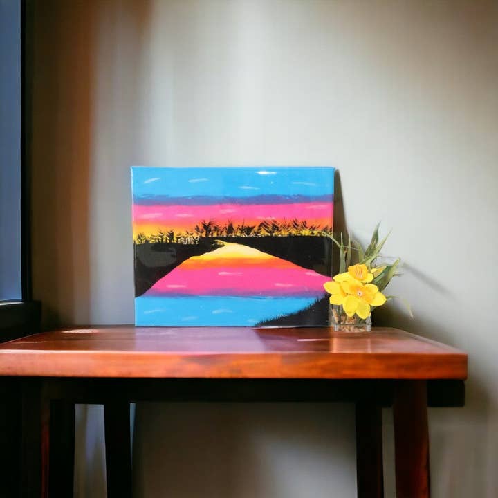 Gemälde "Reflexionen eines Sonnenuntergangs" für den Großhandel von Life and Home Creation