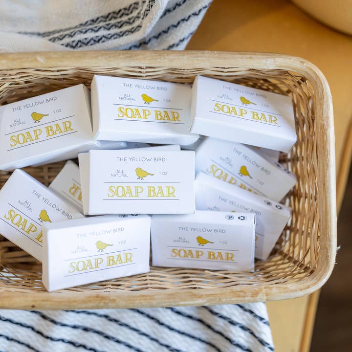 The Yellow Bird - Vendita all'ingrosso Saponette - Mini saponetta senza profumo al burro di karitè, confezione da 402