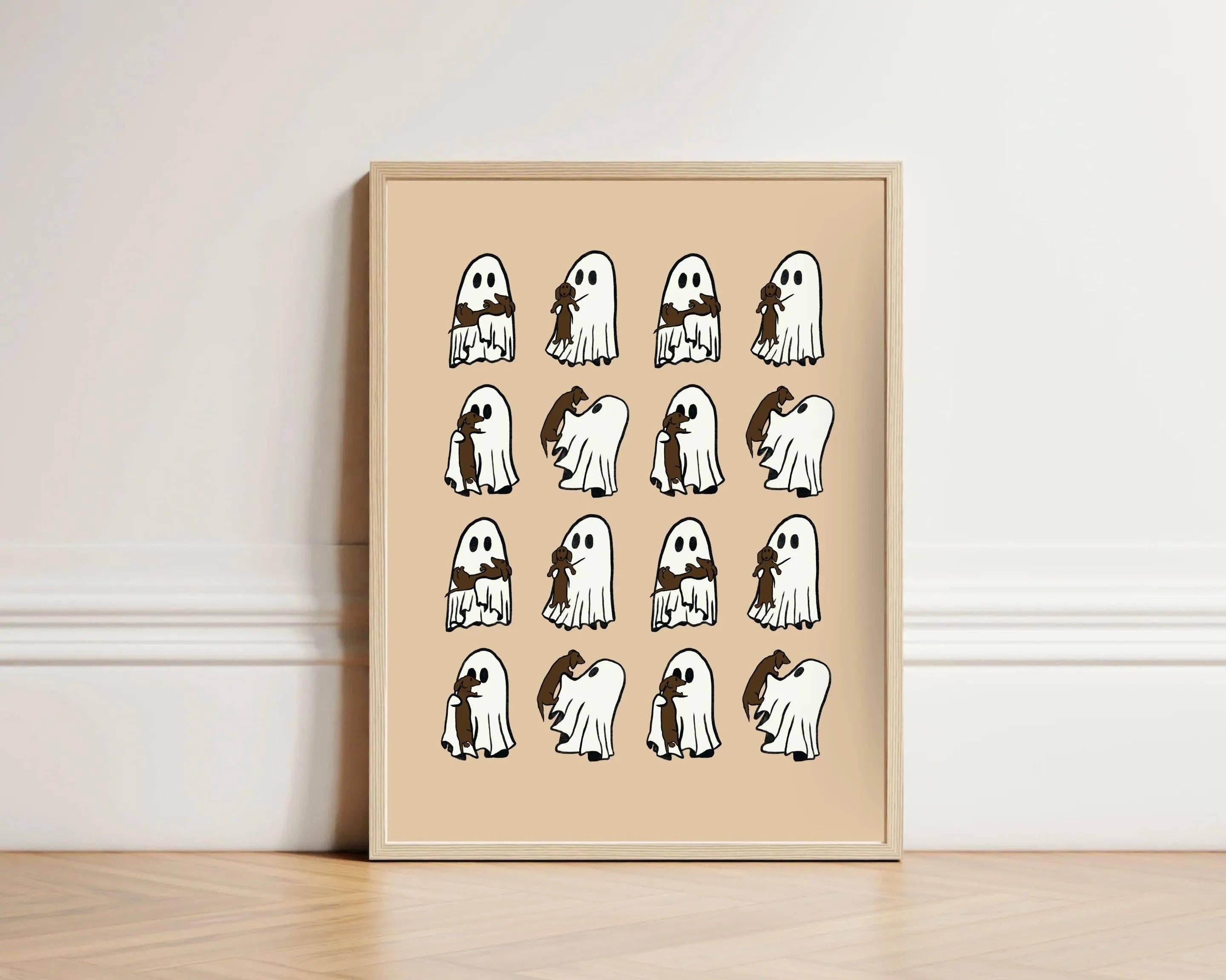 Olive Street Collective - Wholesale Art Print - Dachshund and Ghost Print2