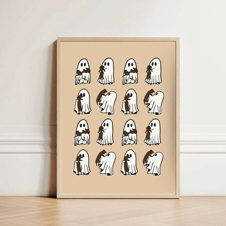 Olive Street Collective - Wholesale Art Print - Dachshund and Ghost Print2