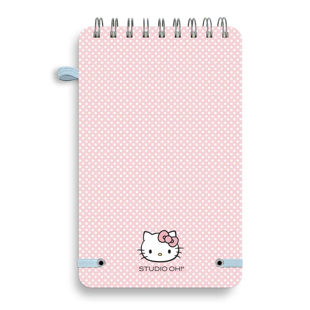Studio Oh! - Wholesale Notebook - Hello Kitty Classic Pink Top-Spiral Notebook with Pen Loop3