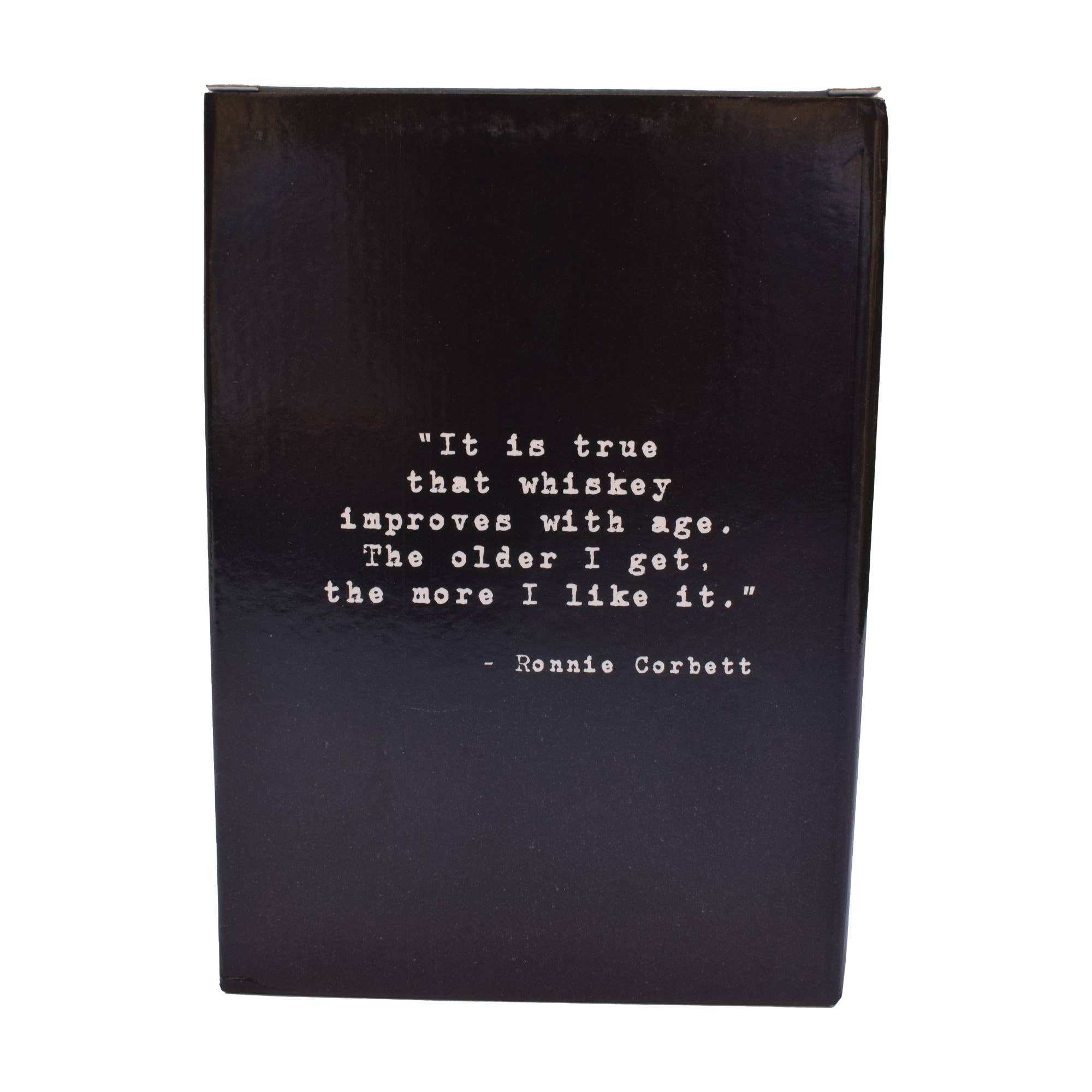 Layne Wilson – wholesale Flask – Ronnie Corbett Quote Leather Flask6