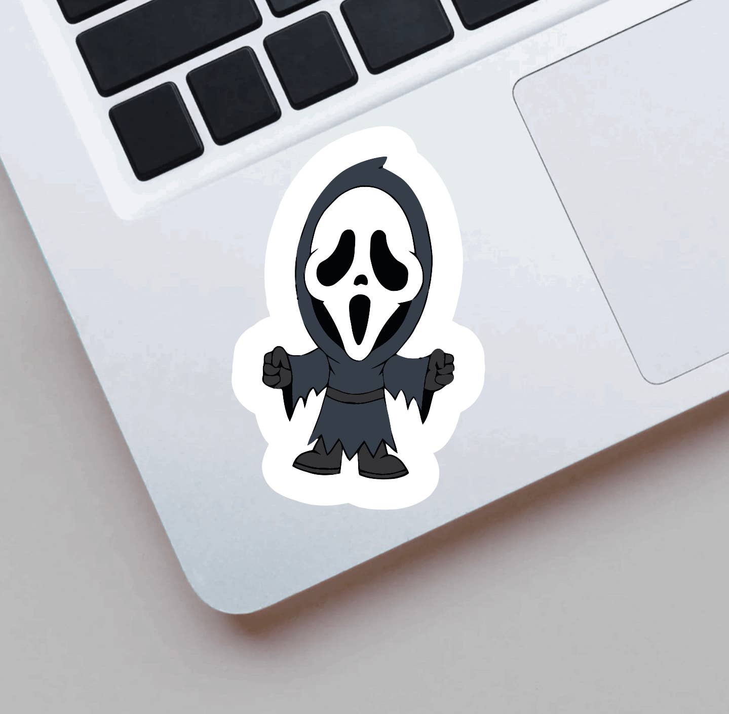 Crazilyhumbledesigns - Venta al por mayor Pegatina - Scream, lindo, dibujos animados de terror, pegatina impermeable1