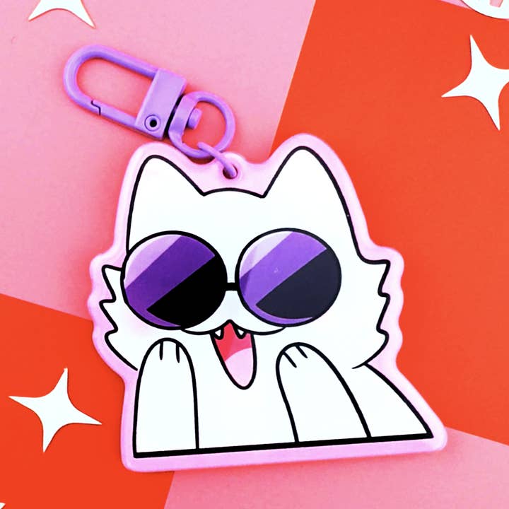 Sunglasses Cat Cutie Keychain for wholesale by Mintimeli