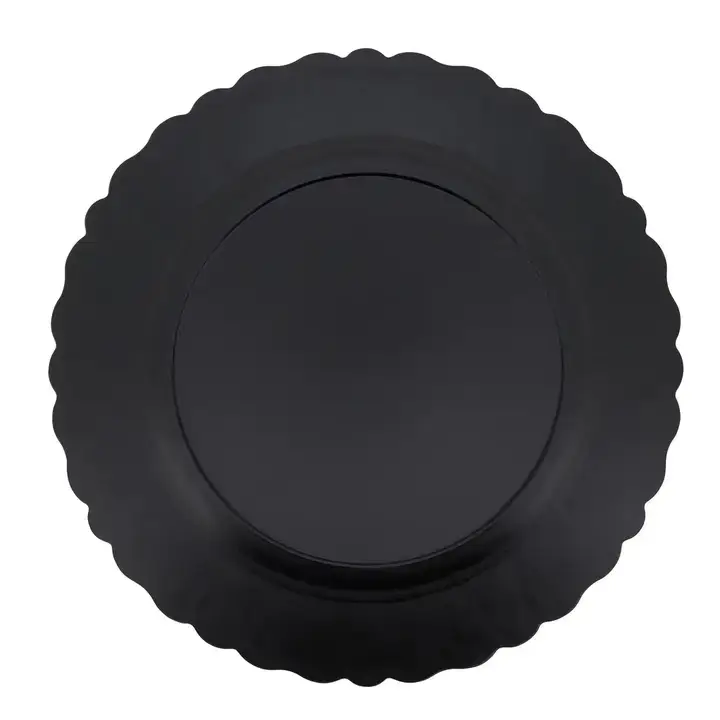 Fennco Styles - Wholesale Charger Plate - Ivory Scalloped Ruffled Rim 13" Charger Plate2