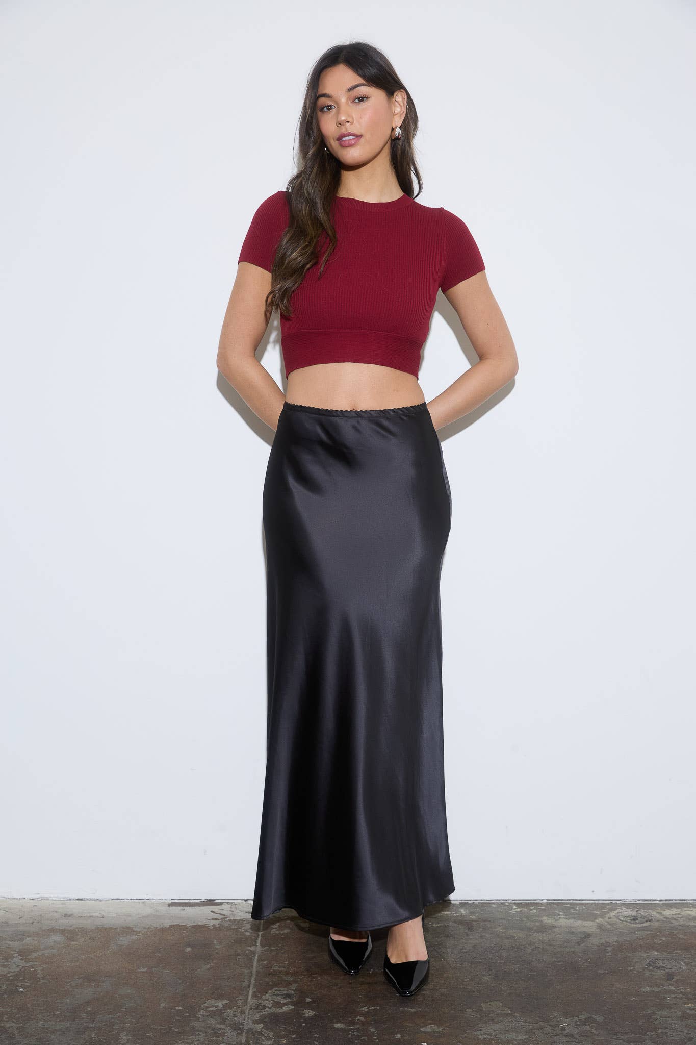 The Workshop Studio - Venta al por mayor Jersey corto de punto - Mujer - TOP CORTO DE PUNTO CON MANGAS CORTAS Y LAZO EN LA ESPALDA8