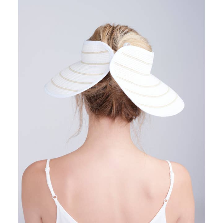 Pia Rossini Ltd - Wholesale Visor - Women's - Cruise Visor-White/Natural1