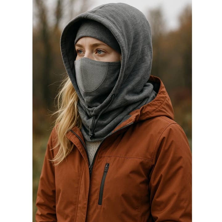 Unisex Lightweight Hooded Neck Gaiter with Adjustable Drawst for wholesale by AK Brand