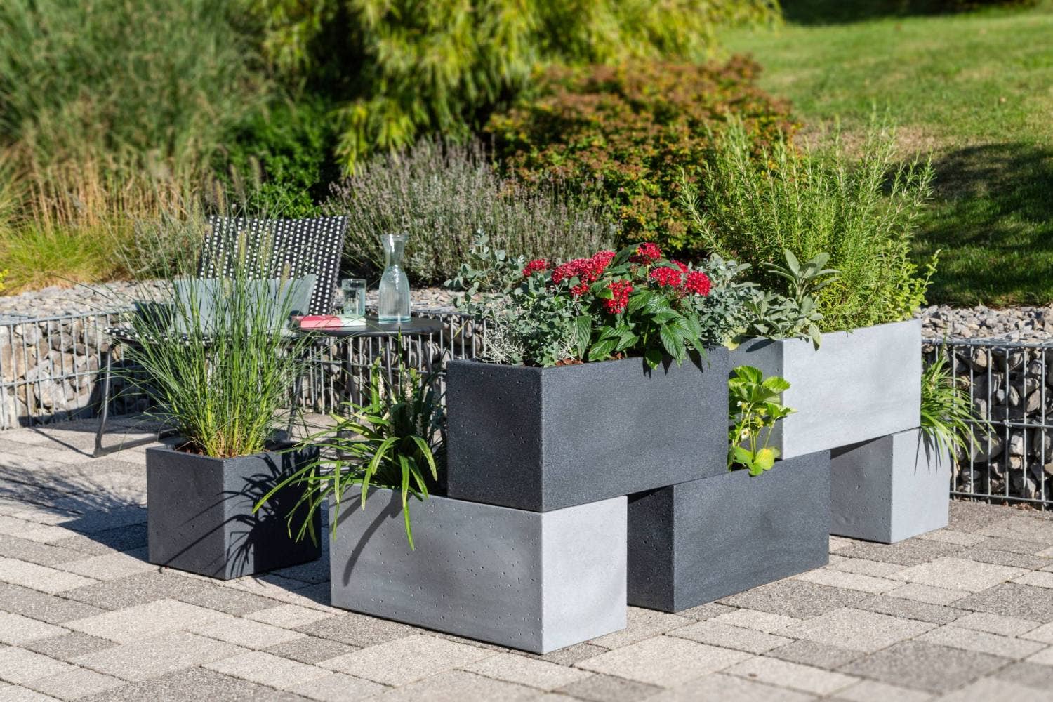 Scheurich - Vente Pot - Pot à fleurs et jardinière en plastique C-Cube High 2402