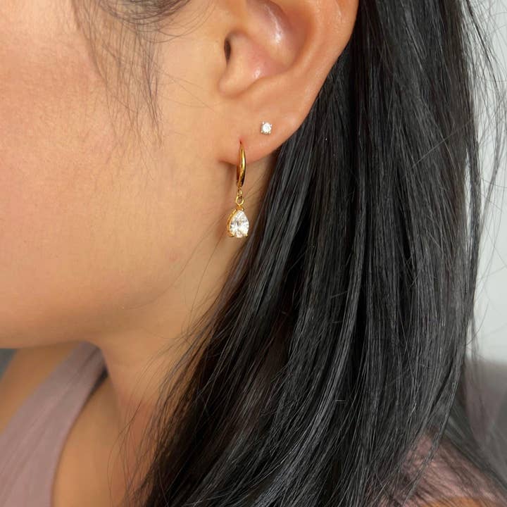 JESSA Jewelry - Wholesale Huggie Earrings - Teardrop Huggies3