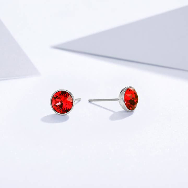 My Jewellery Story - Wholesale Stud/post earrings - Signature Stud 1 Carat Siam White Gold Plated Gift1