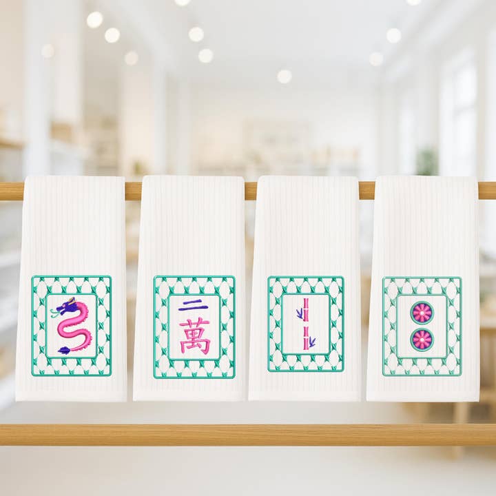 Mahjong Tea Towel Collection for wholesale by Cottage & Club