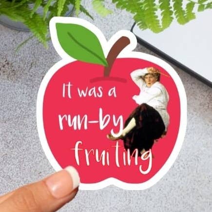 Mrs Doubtfire Run by Fruiting Waterproof Sticker for wholesale by Art of a Story