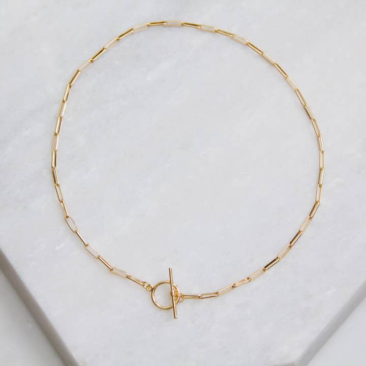 Mesa Blue - Wholesale Choker/Collar - Paperclip Choker Necklace