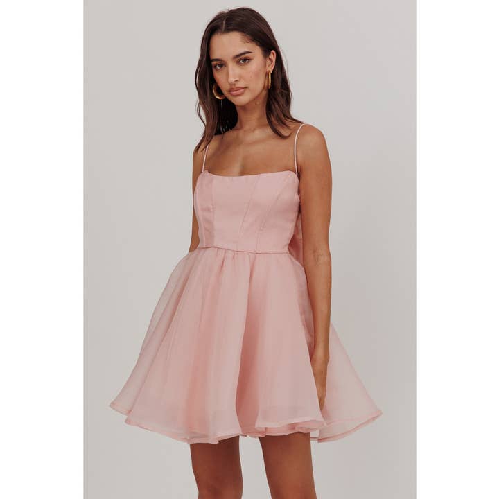 One and Only Collective - Wholesale Dress - Women's - SLEEVELESS ORGANZA MINI DRESS