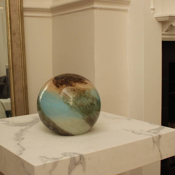 L. GLOW Home - Vendita all'ingrosso Lampada da scrivania/d'accento - Sunrise | Lampada da tavolo in vetro soffiato a mano | Rotonda 18 cm2