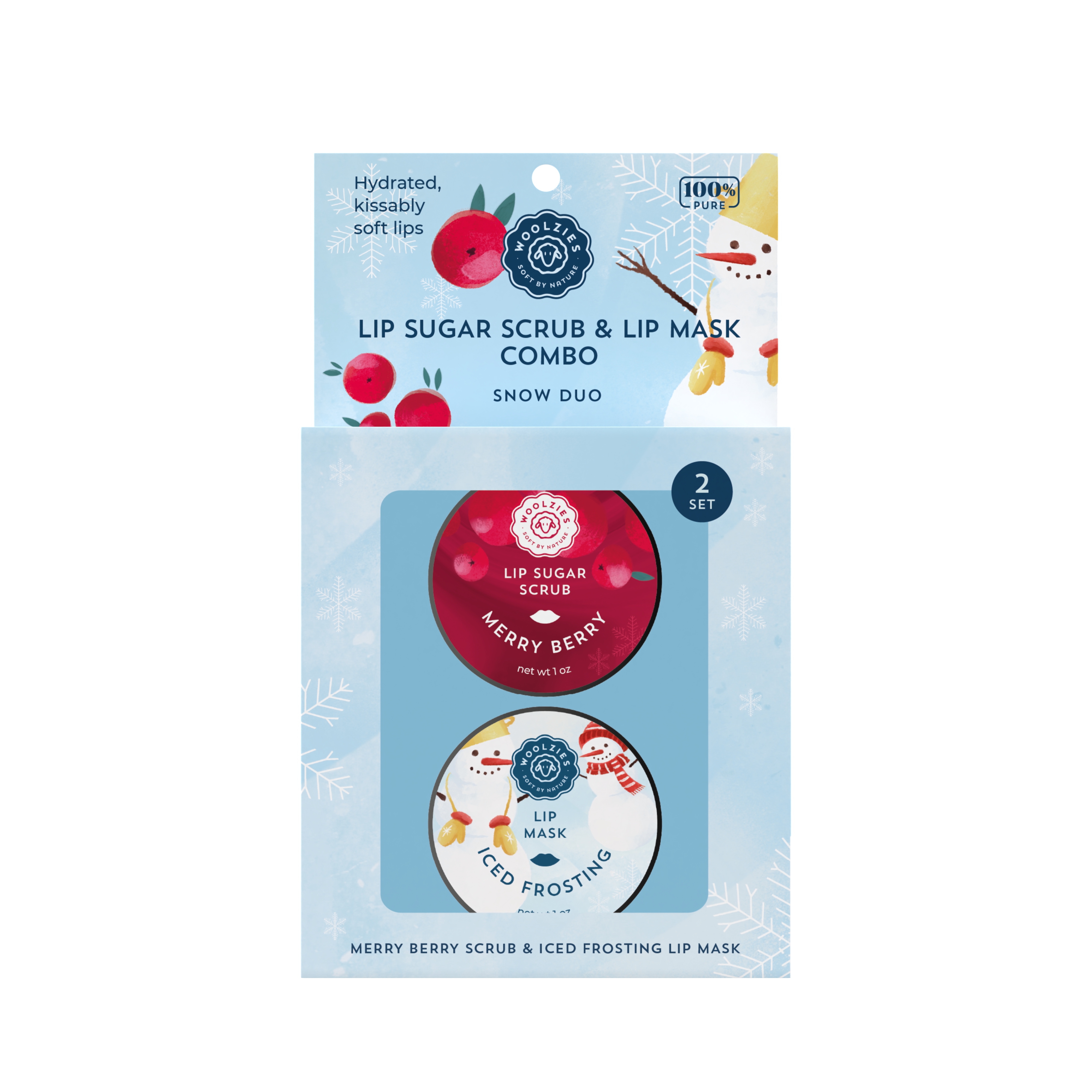 Woolzies - Wholesale Lip Scrub/Polish - Lip Sugar Scrub & Lip Mask Snow Duo3
